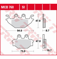 TRW ZF KLOCKI HAMULCOWE KH377 ORGANIC YAMAHA MT 125 14-, YZF 125 08-18, TYŁ
