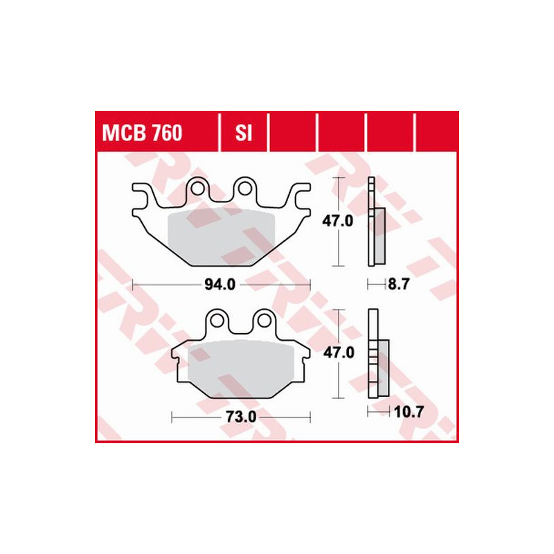 TRW ZF KLOCKI HAMULCOWE KH377 ORGANIC YAMAHA MT 125 14-, YZF 125 08-18, TYŁ