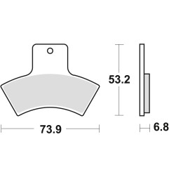 TRW ZF KLOCKI HAMULCOWE KH270 SINTER OFFROAD POLARIS SCRAMBLER / EXPLORER 400 98-02, SCRAMBLER 500 98-04, TYŁ (PROMOCJA)