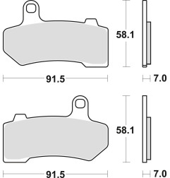 TRW ZF KLOCKI HAMULCOWE KH409 SINTER STREET HARLEY-DAVIDSON 1130 / 1250 / 1584 / 1690 / 1750 / 1800 / 1870 / 1923 06-21