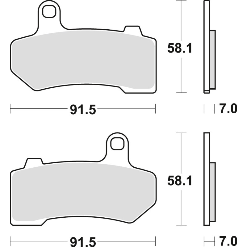 TRW ZF KLOCKI HAMULCOWE KH409 SINTER STREET HARLEY-DAVIDSON 1130 / 1250 / 1584 / 1690 / 1750 / 1800 / 1870 / 1923 06-21