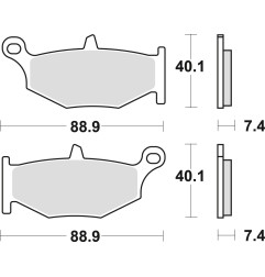 TRW ZF KLOCKI HAMULCOWE KH419 SINTER STREET SUZUKI GSR / GSXR 600 06-10, GSXR 750 06-10, DL 1000 14-, B-KING 1300 07-10