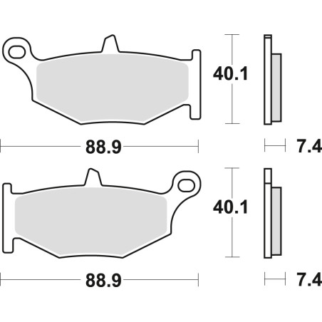 TRW ZF KLOCKI HAMULCOWE KH419 SINTER STREET SUZUKI GSR / GSXR 600 06-10, GSXR 750 06-10, DL 1000 14-, B-KING 1300 07-10