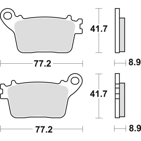 TRW ZF KLOCKI HAMULCOWE KH436 SINTER CB 600 HORNET 07-15, CBR 600 RR 07-16, CBR 1000 FIREBLADE 06-19