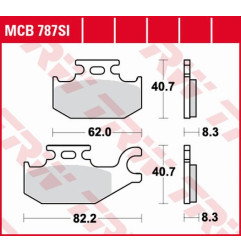 TRW ZF KLOCKI HAMULCOWE KH413 SINTER OFFROAD SUZUKI LTA / LTF 400 08-, LTA 450 06-12, LTA 500 09-, LTA 700 05-07