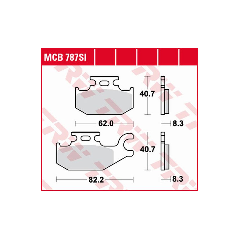 TRW ZF KLOCKI HAMULCOWE KH413 SINTER OFFROAD SUZUKI LTA / LTF 400 08-, LTA 450 06-12, LTA 500 09-, LTA 700 05-07