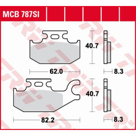 TRW ZF KLOCKI HAMULCOWE KH413 SINTER OFFROAD SUZUKI LTA / LTF 400 08-, LTA 450 06-12, LTA 500 09-, LTA 700 05-07