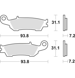 TRW ZF KLOCKI HAMULCOWE KH450 SINTER OFFROAD YAMAHA YZ 125 08-, WR 250 15-, YZ 250 07-, WR 450 16-, YZ 450 08-, PRZÓD