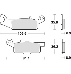 TRW ZF KLOCKI HAMULCOWE KH446 SINTER OFFROAD YAMAHA YFM 550 GRIZZLY 09-, YFM 700 GRIZZLY 07-, TYŁ