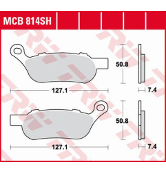 TRW ZF KLOCKI HAMULCOWE KH458 SINTER STREET HARLEY-DAVIDSON 1584 / 1690 / 1750 / 1800 08-, TYŁ