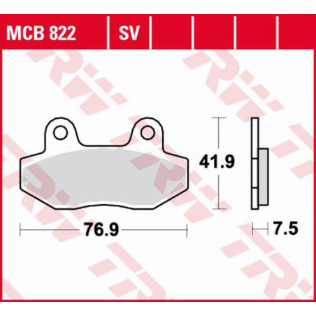 TRW ZF KLOCKI HAMULCOWE KH86 ORGANIC KYMCO NEXXON 50 08-10, NEXXON 125 08-, PEUGEOT SPEEDFIGHT 50 09-15