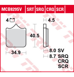 TRW ZF KLOCKI HAMULCOWE KH499/4 CARBON RACING (WYCZYNOWE) BMW S 1000 RR 09-, PRZÓD