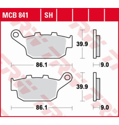 TRW ZF KLOCKI HAMULCOWE KH496 ORGANIC HONDA CBF 500 / CB500 X / CBR500 13-, CB 650 F / CBR 600 14-, NC 750 14