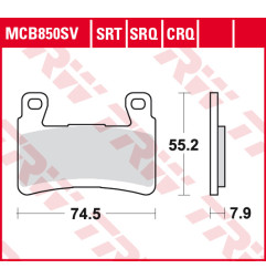 TRW ZF KLOCKI HAMULCOWE KH265/296 SINTER STREET KAWASAKI ZX-6R 636 NINJA 13-15, ZX-6R 636 NINJA 16-17