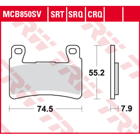 TRW ZF KLOCKI HAMULCOWE KH265/296 SINTER STREET KAWASAKI ZX-6R 636 NINJA 13-15, ZX-6R 636 NINJA 16-17
