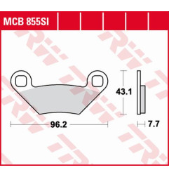 TRW ZF KLOCKI HAMULCOWE KH475 SINTER OFFROAD POLARIS SPORTSMAN 500 08-, SPORTSMAN 850 15-, FOREST / SCRAMBLER 1000 15