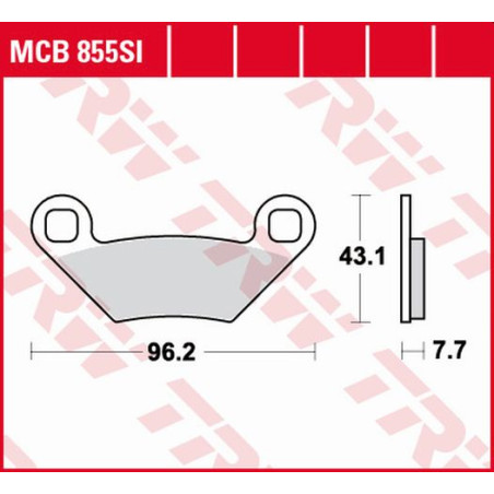TRW ZF KLOCKI HAMULCOWE KH475 SINTER OFFROAD POLARIS SPORTSMAN 500 08-, SPORTSMAN 850 15-, FOREST / SCRAMBLER 1000 15