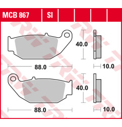 TRW ZF KLOCKI HAMULCOWE KH629 SINTER HONDA CB 125 R / 300 R 18-, CRF 250 L 13-17, SUZUKI GSX-R / S 18-, TYŁ