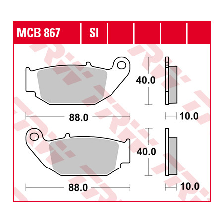 TRW ZF KLOCKI HAMULCOWE KH629 SINTER HONDA CB 125 R / 300 R 18-, CRF 250 L 13-17, SUZUKI GSX-R / S 18-, TYŁ