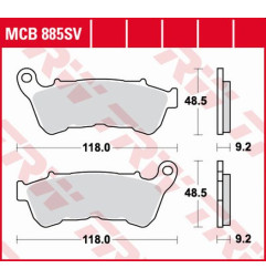 TRW ZF KLOCKI HAMULCOWE KH640 SINTER STREET HARLEY-DAVIDSON XL 883 14-19, XL 1200 14-19, PRZÓD