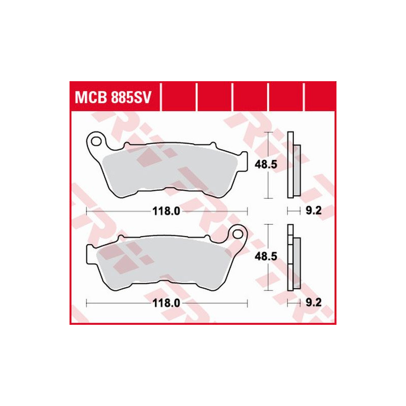 TRW ZF KLOCKI HAMULCOWE KH640 SINTER STREET HARLEY-DAVIDSON XL 883 14-19, XL 1200 14-19, PRZÓD