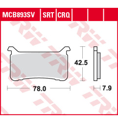 TRW ZF KLOCKI HAMULCOWE KH700 SINTER STREET HONDA CB 1000 R 18-19, CB 1100R 17-19, CBR 1000 R FIREBLADE 17-19