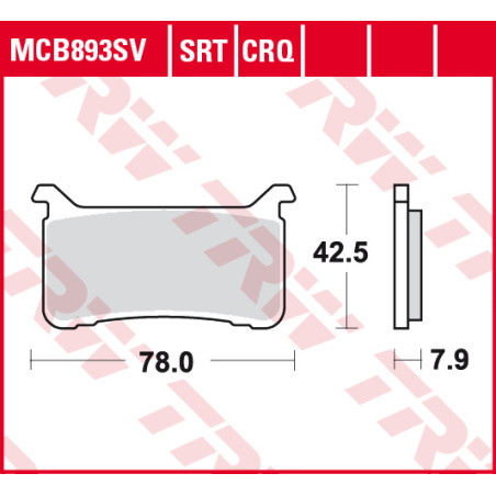 TRW ZF KLOCKI HAMULCOWE KH700 SINTER STREET HONDA CB 1000 R 18-19, CB 1100R 17-19, CBR 1000 R FIREBLADE 17-19