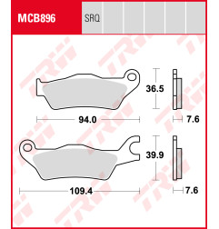 TRW ZF KLOCKI HAMULCOWE KH715 ORGANIC SUZUKI GSX-S 125 18-25, GSXR 125 R 18-24, GSXR 150 R 16-18