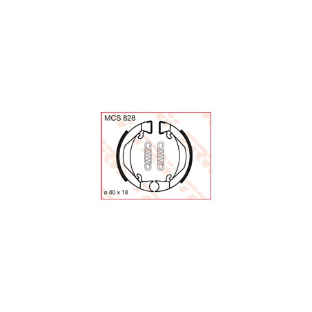 TRW ZF SZCZĘKI HAMULCOWE (80X18MM) (H322) KTM SX 50 MINI 00-07, SX 50 PRO JUNIOR 96-02 (PROMOCJA)