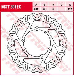 TRW ZF TARCZA HAMULCOWA PRZÓD HONDA CR 125 / 250 95-07, CRF 250 / 450 R / X 04-14