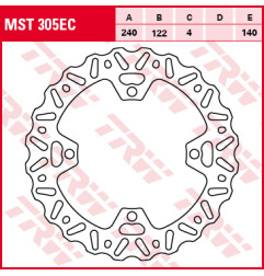 TRW ZF TARCZA HAMULCOWA TYŁ SUZUKI RMZ 250 07-09, RMZ 450 05