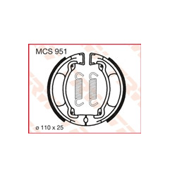TRW ZF SZCZĘKI HAMULCOWE YAMAHA DT 50, DT 100, MX 100 (110X25MM) (Y504) (PROMOCJA)