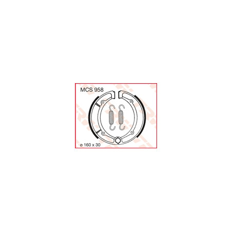 TRW ZF SZCZĘKI HAMULCOWE YAMAHA YFM 350 / 400 / 600 TYŁ (160X30MM) (Y516)