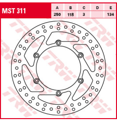 TRW ZF TARCZA HAMULCOWA PRZÓD SUZUKI RM 125 / 250 89-12, DR 250 95-07, DRZ 400 00-05, YAMAHA YZ / WRF 01-07