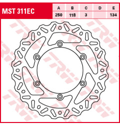 TRW ZF TARCZA HAMULCOWA PRZÓD SUZUKI RM 125 / 250 89-12, DR 250 95-07, DRZ 400 00-05, YAMAHA YZ / WRF 01-07