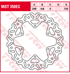 TRW ZF TARCZA HAMULCOWA TYŁ YAMAHA YZ / WRF 125 / 250 / 426 / 450 02-17