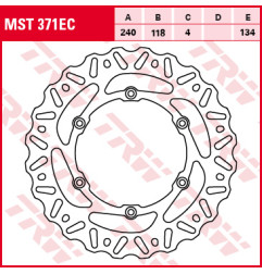 TRW ZF TARCZA HAMULCOWA TYŁ SUZUKI RM 125/250 '99-'10, DRZ 400 SM 05-08, (240X118X4MM) PROMOCJA