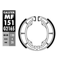 GALFER SZCZĘKI HAMULCOWE TYŁ SH602 KAWASAKI ELIMINATOR 125 '88-, KX 250 '85-'86, KX 500 '83, SUZUKI DR 125 '86-'00