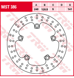 TRW ZF TARCZA HAMULCOWA TYŁ SUZUKI GSF 650 05-12, GSF 1200 / 1250 06-17, GSR 600 06-10, SFV 650 09-16