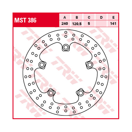 TRW ZF TARCZA HAMULCOWA TYŁ SUZUKI GSF 650 05-12, GSF 1200 / 1250 06-17, GSR 600 06-10, SFV 650 09-16