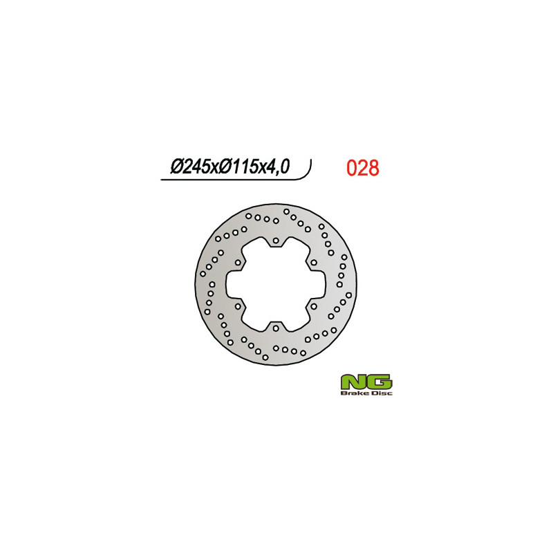 NG TARCZA HAMULCOWA TYŁ DUCATI ST2 '97-'04, ST4 '03-06, MONSTER 620 '01-06, YAMAHA MAJESTY 250 '96-'08 (6X8,5MM)