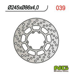 NG TARCZA HAMULCOWA PRZÓD YAMAHA XT/XTX 250 '08-21, XT 350 '90-00, YZ 125/250 '89-'91 (245X86X4) (6X6,5MM)
