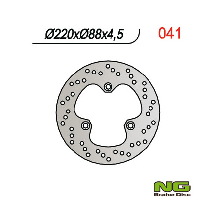 NG TARCZA HAMULCOWA TYŁ HONDA CBR 500/600F '87-90, VFR 400 '86-88, NSR 400 '85-91, '06-07, CBR 400RR '87-90