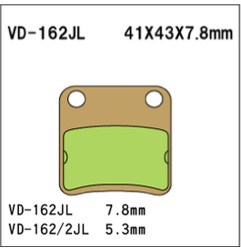 VESRAH KLOCKI HAMULCOWE KH178 / KH257 SPIEK METALICZNY (ZŁOTE) (MADE IN JAPAN)