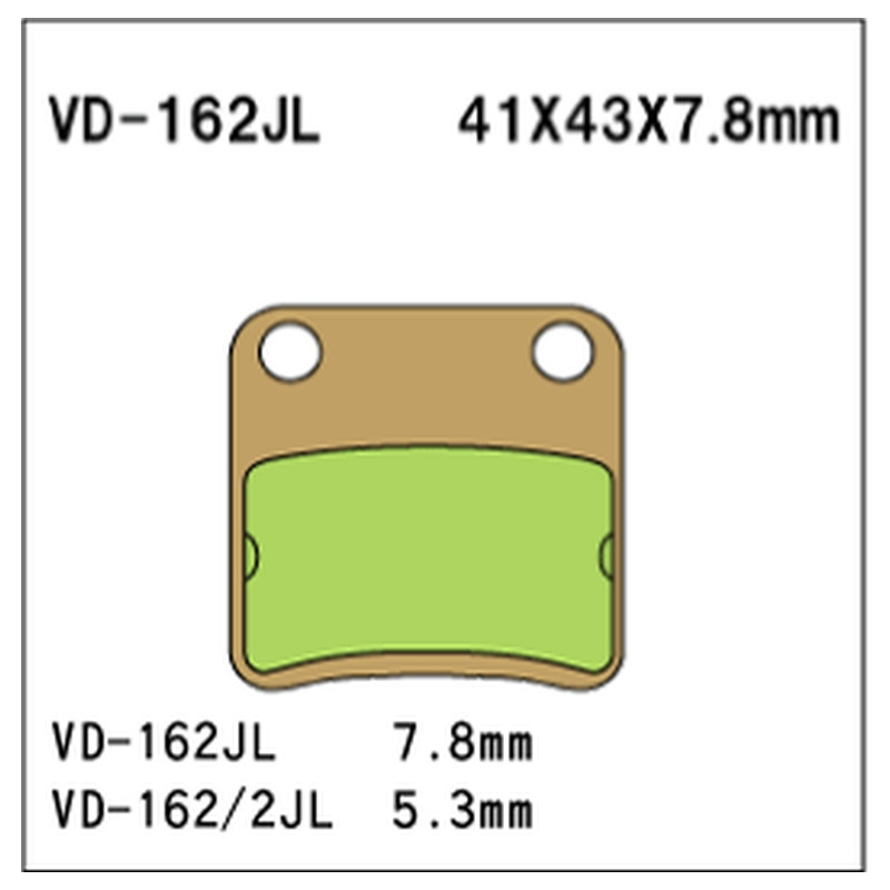 VESRAH KLOCKI HAMULCOWE KH178 / KH257 SPIEK METALICZNY (ZŁOTE) (MADE IN JAPAN)