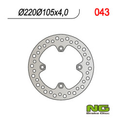 NG TARCZA HAMULCOWA TYŁ HONDA XL 125V VARADERO '01-'13, XR 400 '95-05, XR 250 '91-04, CBR 125 R '03-'17, CRF 230 '07-12