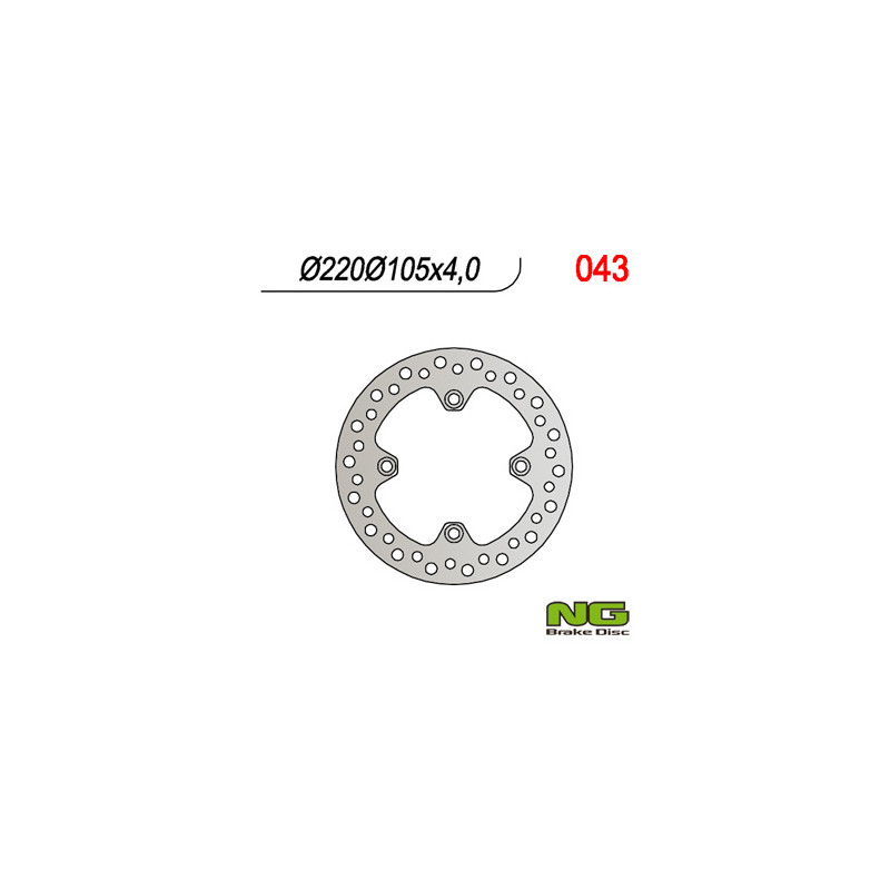 NG TARCZA HAMULCOWA TYŁ HONDA XL 125V VARADERO '01-'13, XR 400 '95-05, XR 250 '91-04, CBR 125 R '03-'17, CRF 230 '07-12 NG TARCZA HAMULCOWA TYŁ HONDA XL 125V VARADERO '01-'13, XR 400 '95-05, XR 250 '91-04, CBR 125 R '03-'17, CRF 230 '07-12