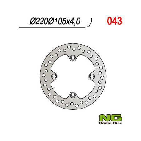 NG TARCZA HAMULCOWA TYŁ HONDA XL 125V VARADERO '01-'13, XR 400 '95-05, XR 250 '91-04, CBR 125 R '03-'17, CRF 230 '07-12