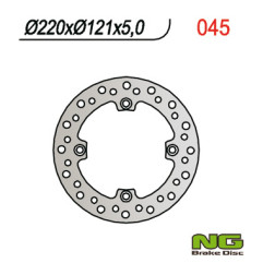 NG TARCZA HAMULCOWA TYŁ HONDA CR 125/250/500 '89-'97, CRE 250SM '89-96, (220X121X5MM) (4X10,5MM)