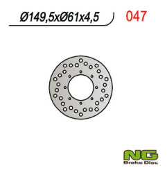 NG TARCZA HAMULCOWA TYŁ POLARIS SPORTSMAN 400/500 '01-03, (149x61x4,5MM) (8X5,5MM)